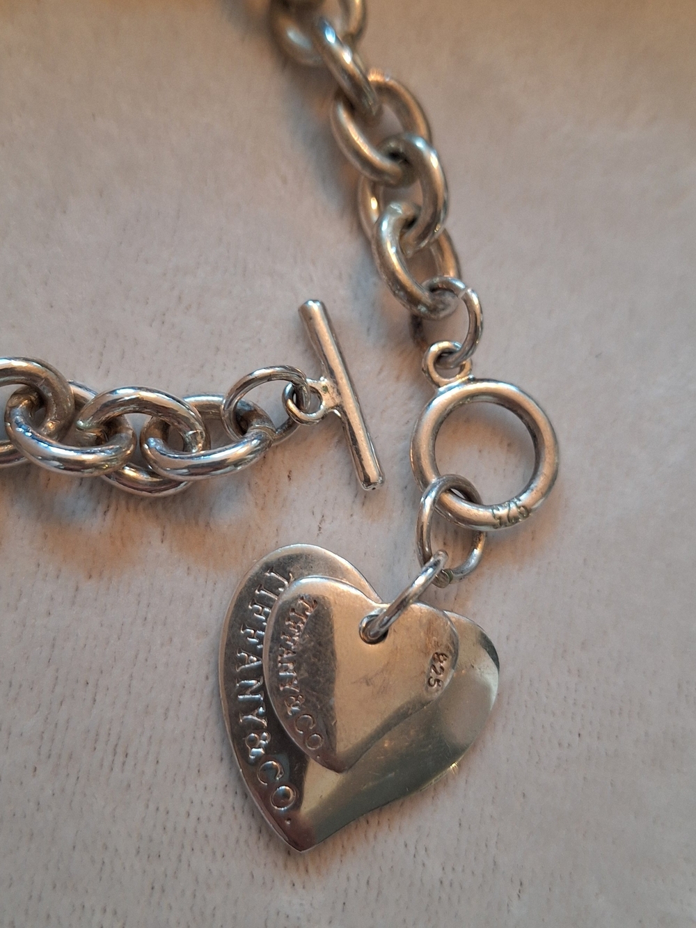 Tiffany & Co. Double Heart Toggle Bracelet - Silver